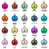 3cm Electroplated Glitter Christmas Tree Ornament Ball for Hotel and Mall Decorations