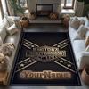 Harley-davidson Motorcycles Customizable Name Carpet Design for Playrooms Hallway Outdoor Entryway Anti-slip Rug Office home decor Wedding Party Gift