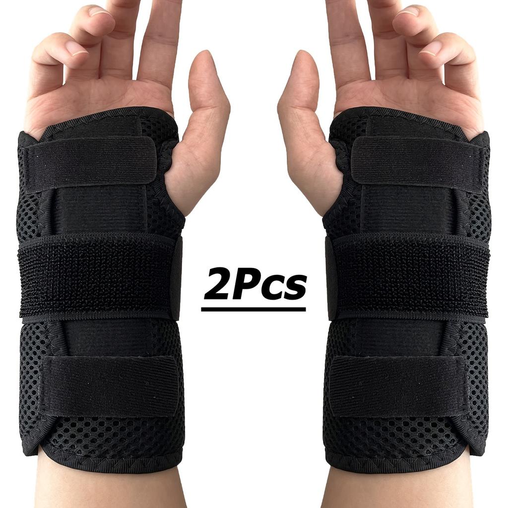 2pcs Double-panel Wrist Strap with Triple Fixing - Strong Support, Breathable and Comfortable for Sports and Everyday Elegance