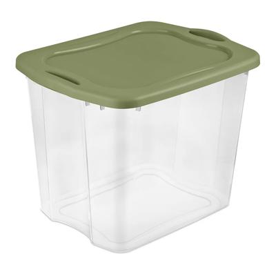 95 Quart EZ Carry Clear Storage Bin Full Grip Handles Ideal Clothing Bedding Organizing Home Office Stacking BPA-Free
