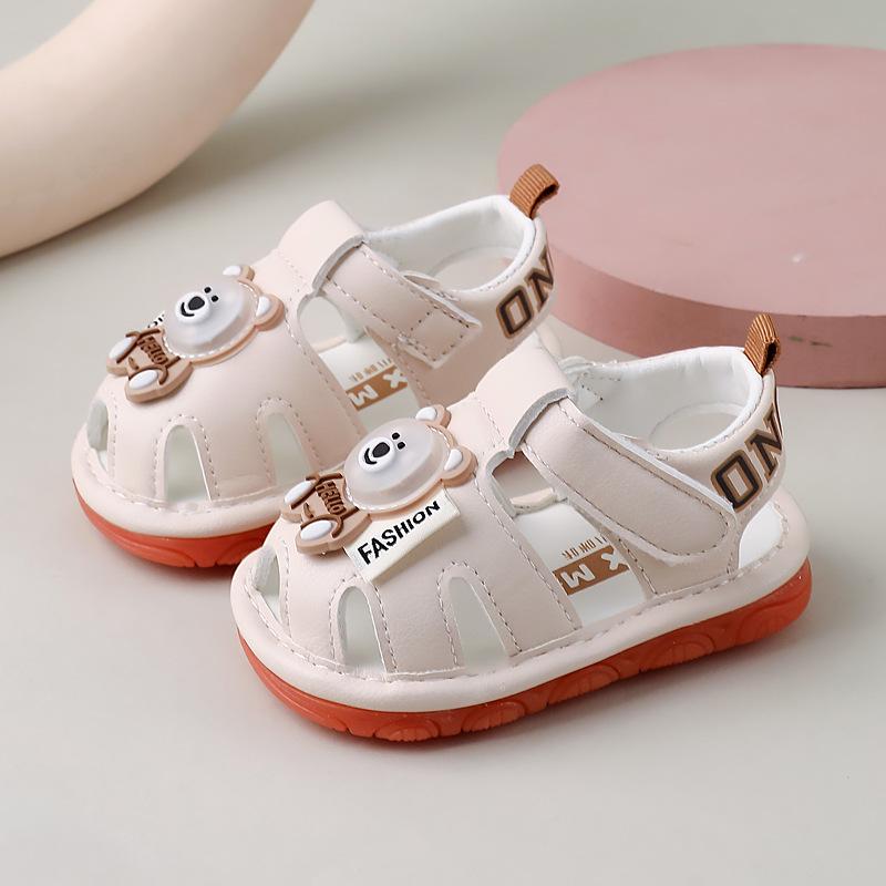 Baby Sandals Summer Children's Shoes Baby Toddler Shoes Soft Bottom Non-slip 0-2 Years Old Boys and Girls Flashing Shoes