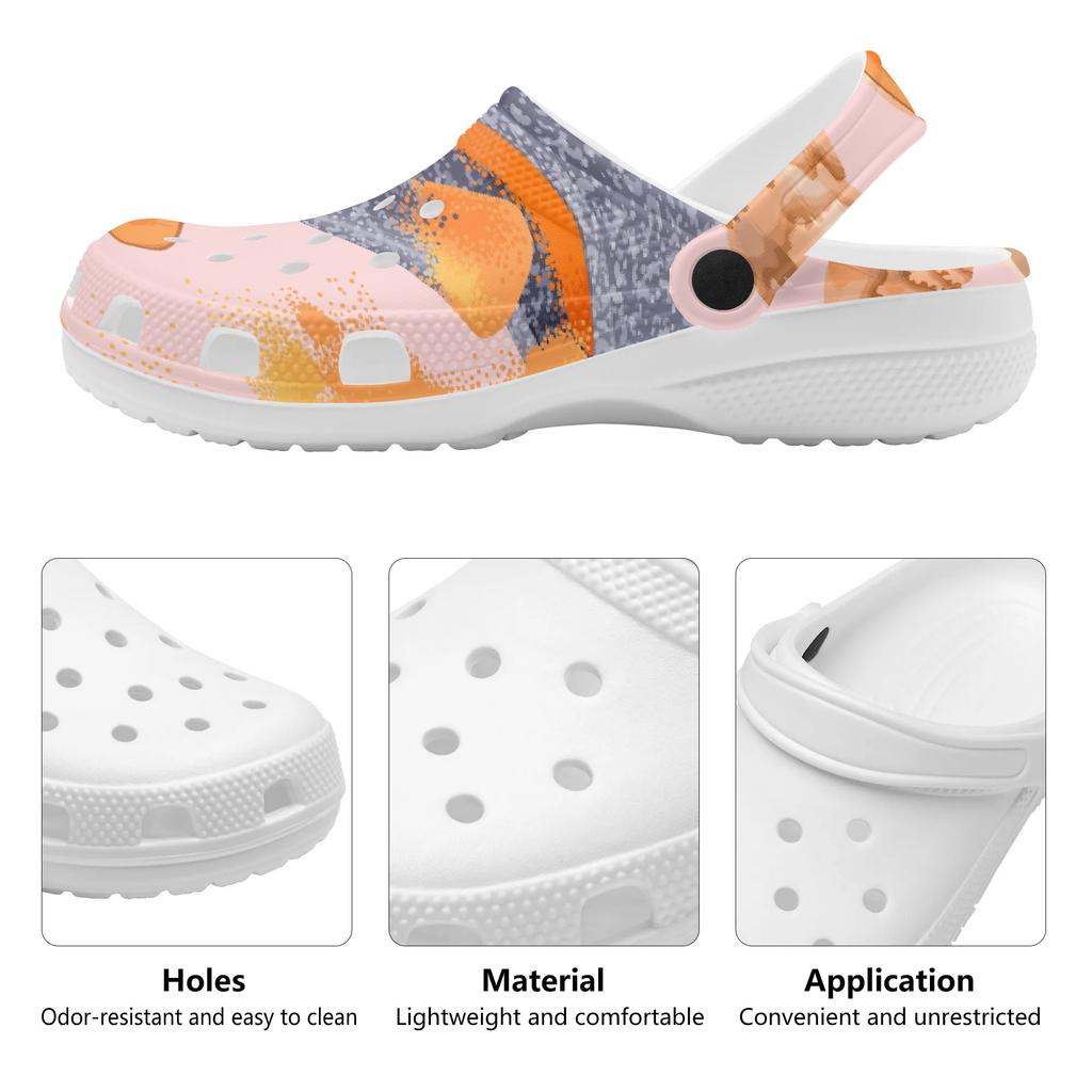 Novelty Printed EVA Clogs Unisex Quick Dry Lightweight Slip On Summer Sandals Casual Shoes Soft Footwear Easy Daily Wear