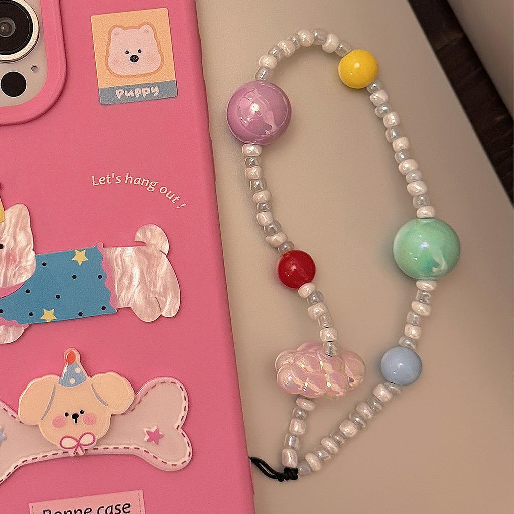 Bunte Kette Handyhülle Lanyard für Apple/Für Huawei Tragbares Handgelenkband Seil Personalisierter Ins Dopamin Anhänger