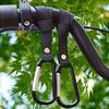 Gancio per Manubrio Bici con Cinturino e Moschettone Fibbia Multifunzione Senza Foratura per Casco Borsa Borraccia Scooter Elettrico Accessori Moto
