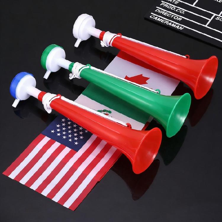 4Pcs/pack Festive Cheering Horns Soccer Event Flag Exciting Addition Toy for Sports Or Birthday Party Sports Game