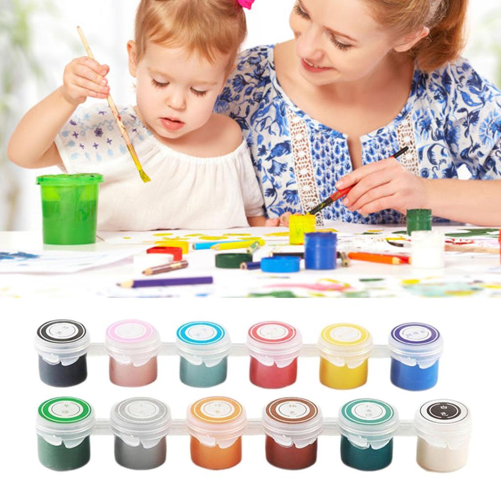 12 Colors Ceramic Paint Set Vibrant Colors Ceramic Painting Pigment Kit Mixable Pottery Art Paint Pigment for Kids