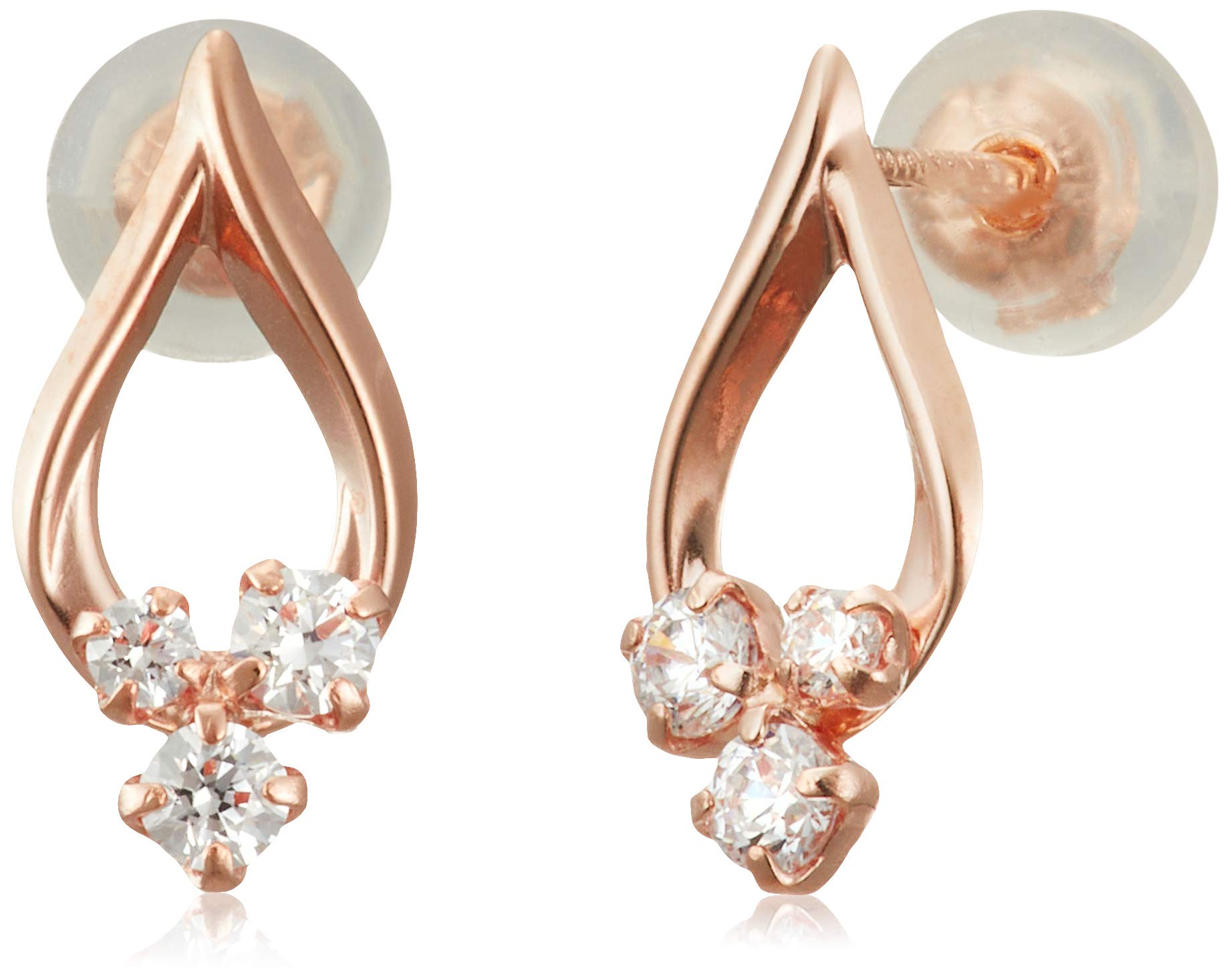 

K10 pink gold earrings 151746153102 canal4℃ (PG)