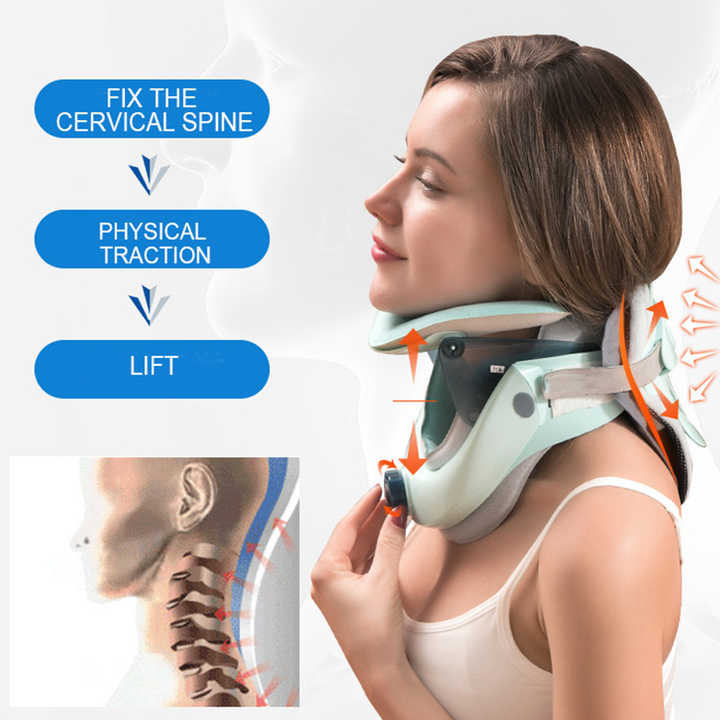 Air Sac Adjustable Neck Stretcher Collar For Home Traction Spine Alignment Cervical Neck Traction Device