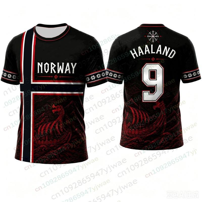 Norway No.9 Haaland Football Jersey Vikings Culture Shirt Breathable Sportswear Fan Gift Adult Children S T-Shirt S