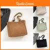 Large Capacity Casual Tote Bag For Women In Black Beige Green Brown Retro Style
