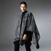 Plus Size Zebra Print Shawl: European/American Autumn/Winter Women's Mid-Length Jacket