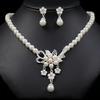 Imitation Pearl Jewelry Three-Piece Set An imitation pearl necklace A pair of faux pearl earrings