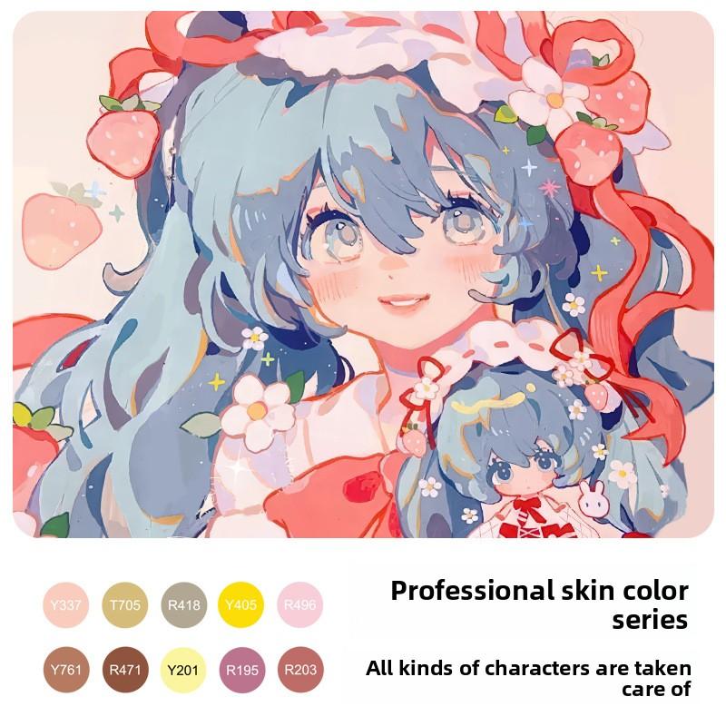 72 Color Dual-side Writing Double Head Direct Liquid Acrylic Non-Erasable Marker Pen Set Stackable Art Special Drawing Pen