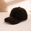 Single-color thick winter warm and versatile baseball cap, men's and women's daily casual outdoor commuting baseball cap