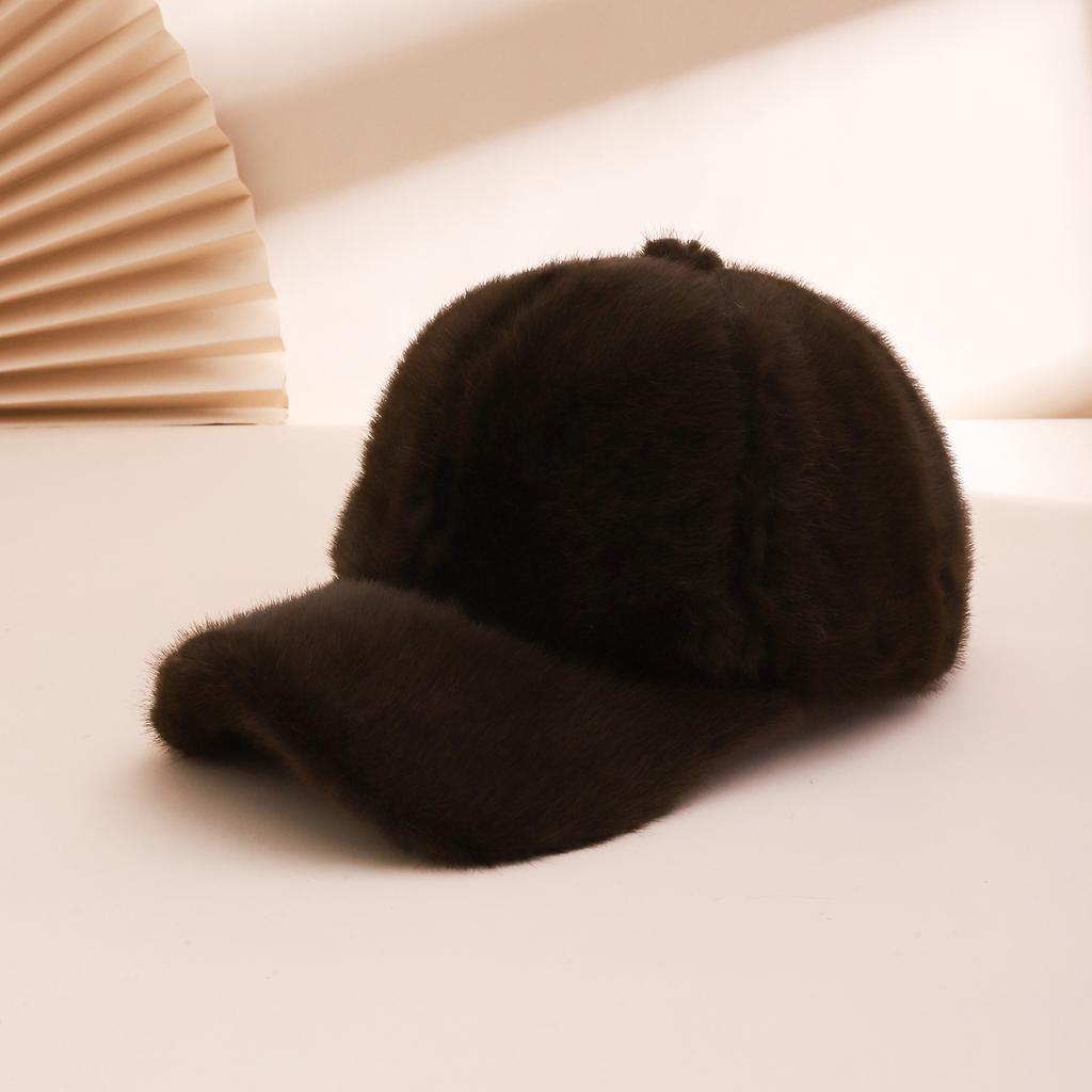 Single-color thick winter warm and versatile baseball cap, men's and women's daily casual outdoor commuting baseball cap