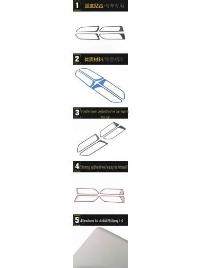Compatible with 21 Tank 300 Models, Stainless Steel Inner Door Handle Trim Sticker.