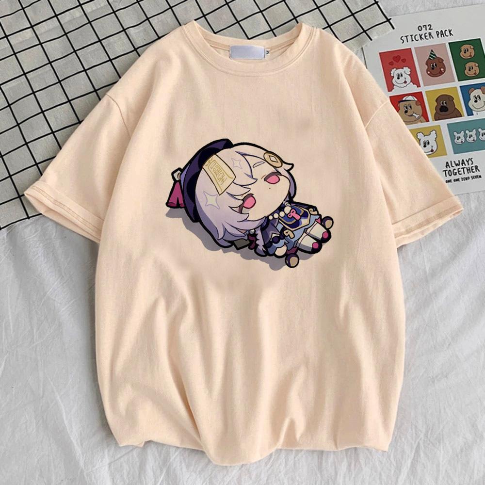 Genshin Impact t shirt female streetwear anime Graphic kawaii Psychedelic shirt University Pop Culture Psychedelic Punk Pastel