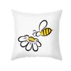 Office Living Room Home Pillowcase Car Ornaments Cartoon Bee Print Pillowcase