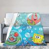Spongebobs Cartoon Blankets Coral Fleece Plush Winter Portable Lightweight Thin Throw Blankets for Bedding Travel Bedspread