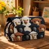 Pencil Case Students Digital Print Lamb Quilted School Office Daily Use