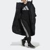 Adidas Womens Big Baffle Down Coat With Zipper And Hood Mid-Length Women Coats Black GT6539