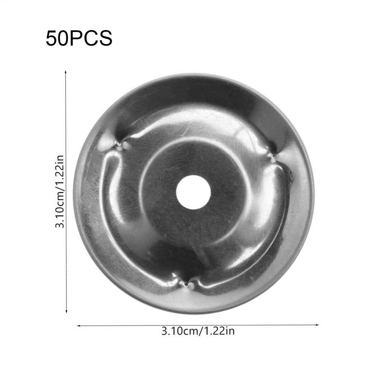 50pcs Tambourine Ring Cymbals Ching Rings Percussion Instrument Drum Ring Double Row Rattle Drum Rings Durable Drum Accessories