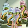 1PC Coiled Snake Reptile 750ml Color Plastic Sports Water Bottle Leakproof Flip Straw Lid Suitable for Sports Office Home Use