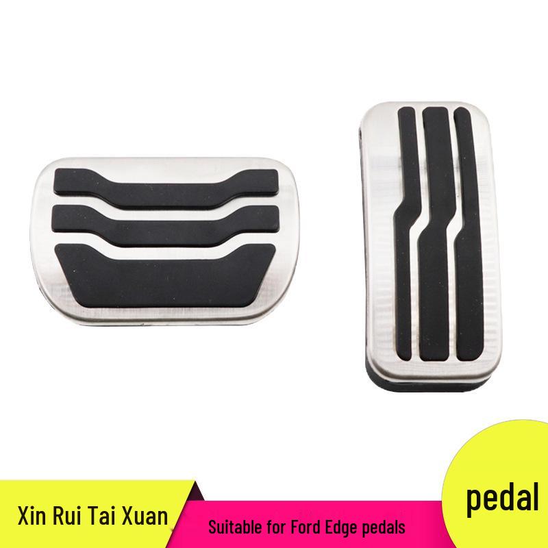 Non-Slip Pedal Set for Ford Edge: Throttle, Brake & Rest Area Decorative Accessories