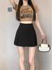 Black and White High-Waist A-Line Skirt (2024 Spring/Summer Women's Collection)
