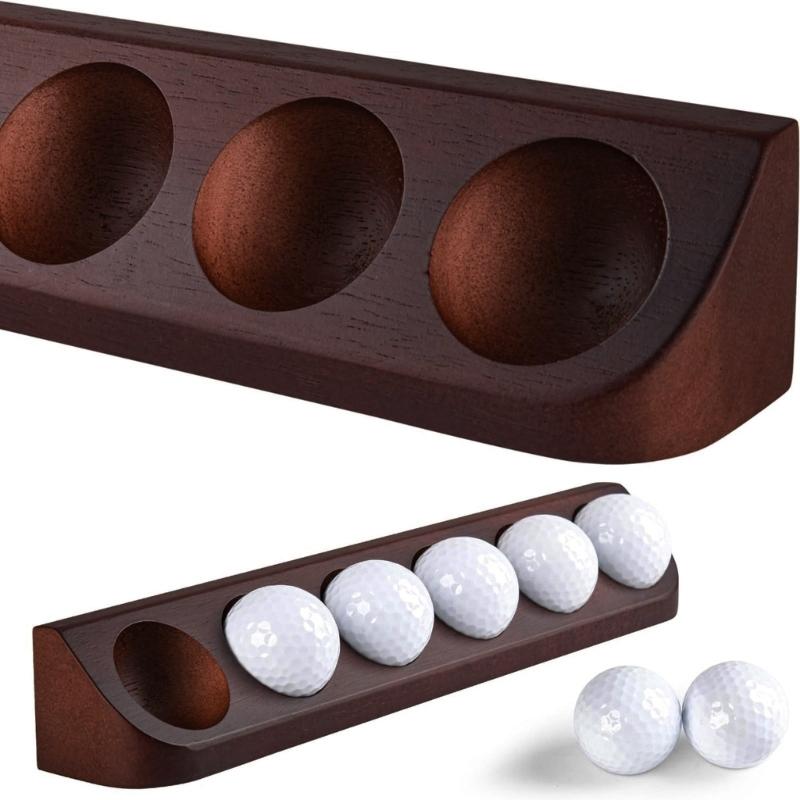 Organizér na golfové míčky Pojme 6 míčků Dřevěný stojan Nástěnný úložný stojan na golf Perfektní dárek pro golfové nadšence
