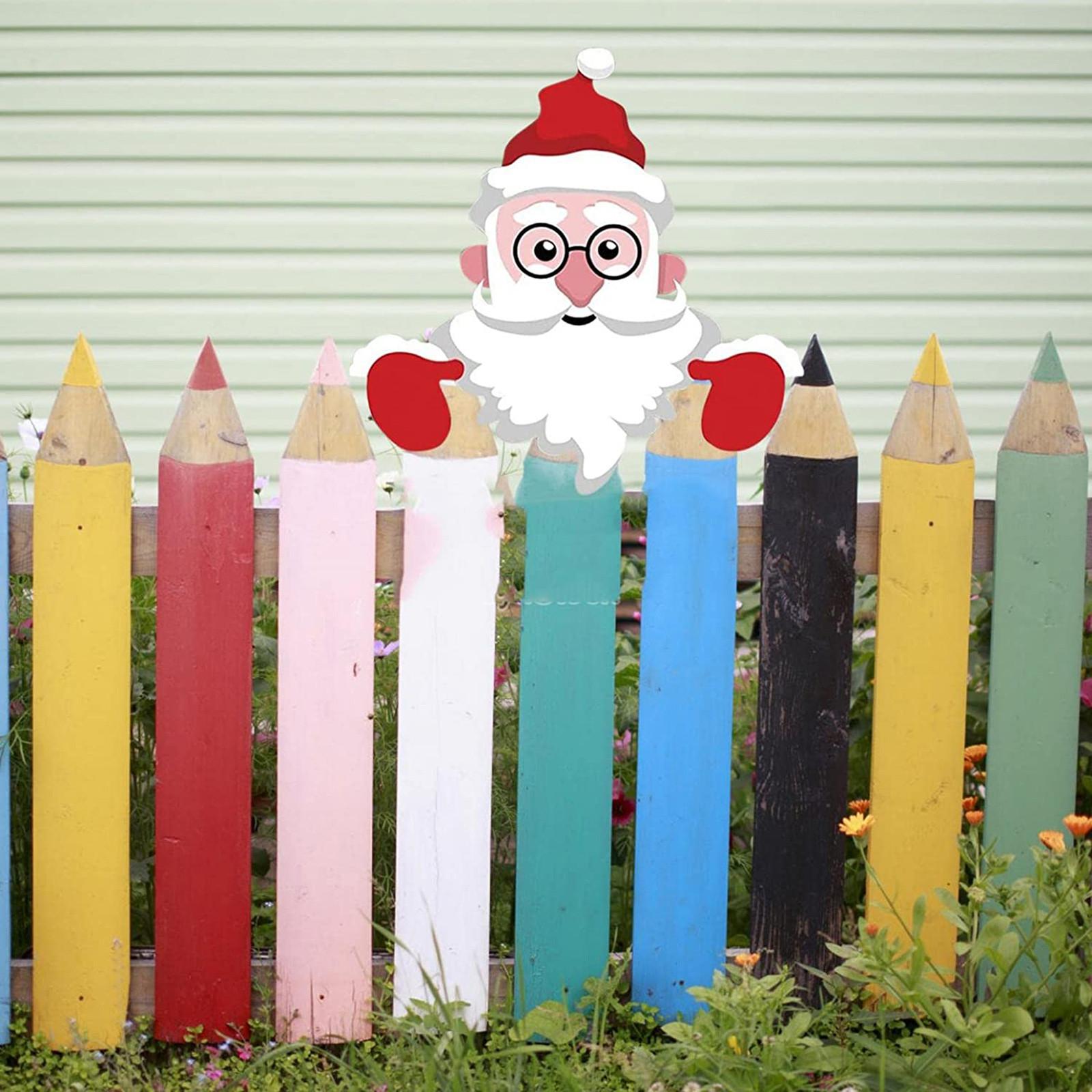 

Рождественские украшения Забор Подглядывание Художественное украшение Садовое украшение Двор Настенный знак