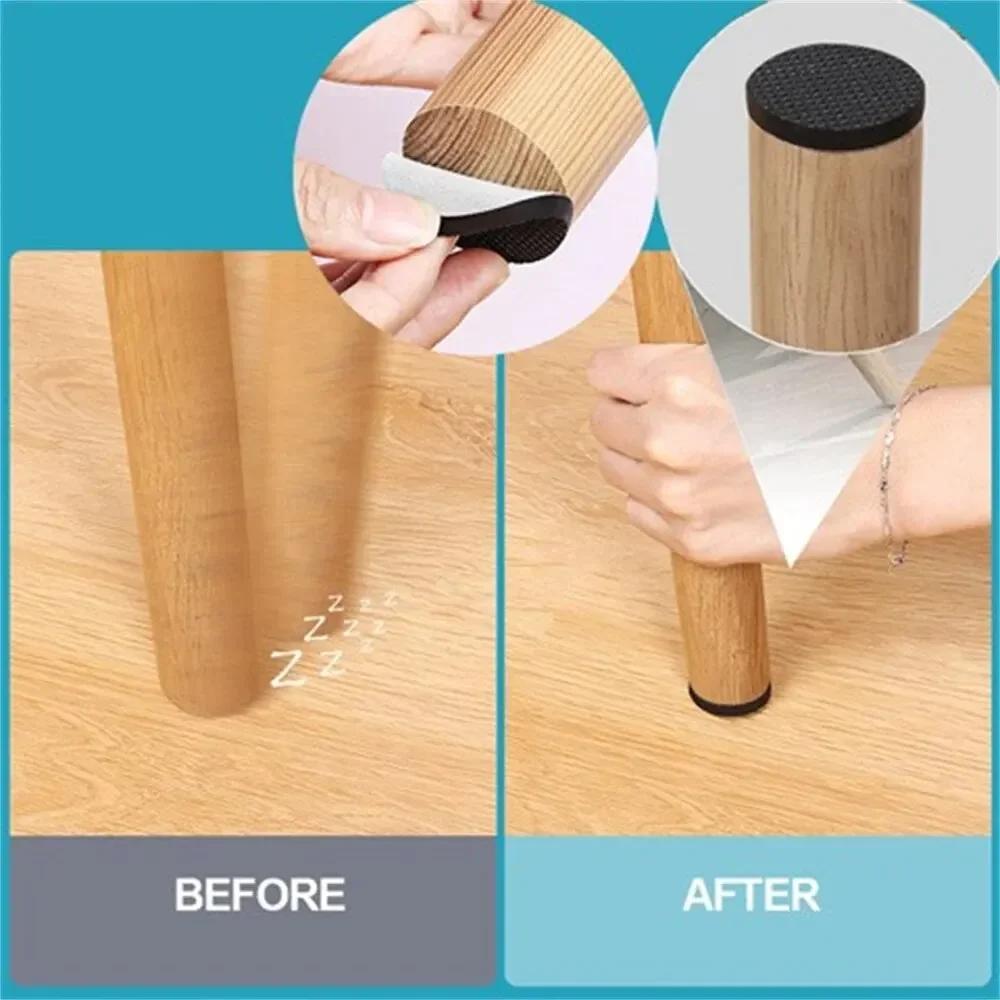Self Adhesive Furniture Leg Feet Protector Pad Chair Leg Pad Anti-Skid Scratch DIY Resistant Furniture Feet Floor Protector Pads
