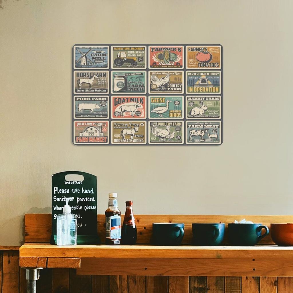 One Pack Horizontal Vintage Metal Tin Wall Art 2030cm 3040cm Retro Style Decorative Sign For Home Bar Garage Cafe Kitchen Display
