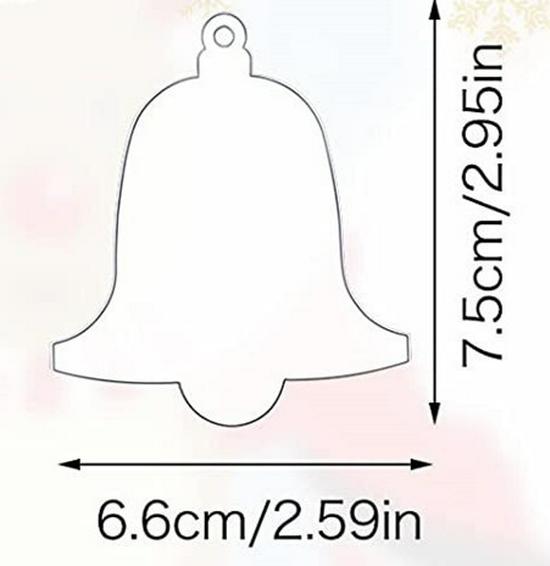 Klare Acryl DIY Weihnachtskugeln mit rotem Band zum Aufhängen am Baum