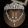 Korean Bride Crown Jewelry Set Performance Photo Dress Accessories Children's Birthday Three-piece