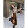 Women's 2024 Fashion: Two-Piece Wool Coat & Pleated Skirt Ensemble for Autumn/Winter