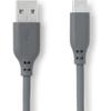 Muji Soft Tangle-Free USB Cable 1m USB-A to USB-C Gray