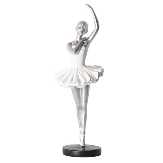 Counterweighted Base Figurine Ballet Dancer Figurine, Ballerina Statue with Stable Round Base, Resin Artistic Dance Sculpture Figurines, Elegant
