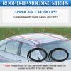 2PCS Car Roof Rubber Drip Side Finish Moulding Seal Strip Trim for Toyota Camry 2007 2008 2009 2010 2011 7555506030 7555606030