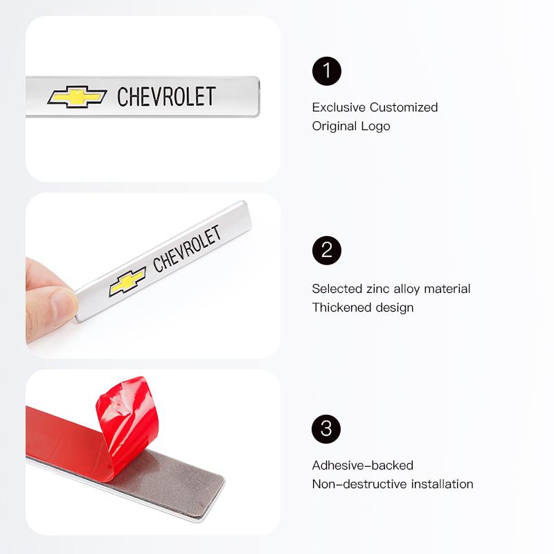 Car Trunk Metal Logo Decorative Sticker For Chevrolet Corvette Montana TrailBlazer Silverado Traverse Camaro Suburban Equinox