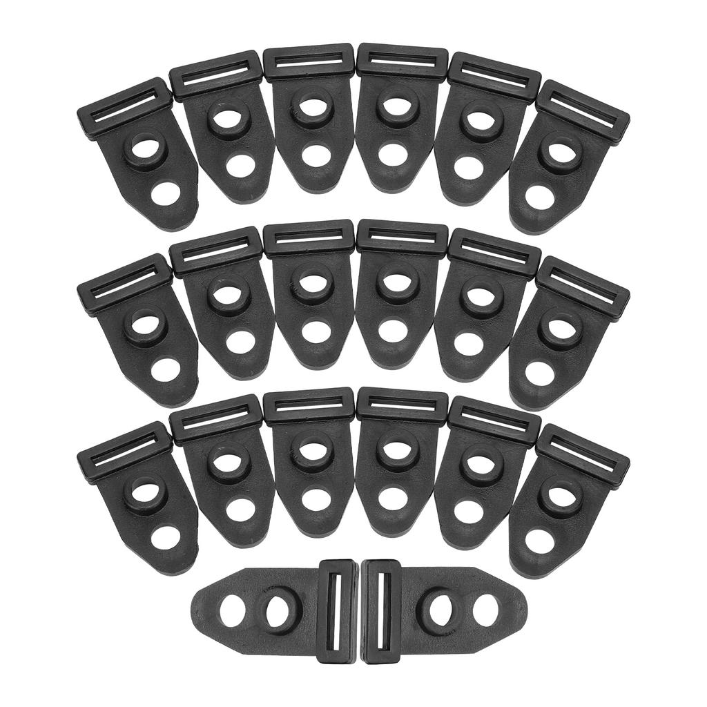 Two Holes Tent Ground Fixed Clip Nail Pole Rod Feet Clamp Accessories for Outdoor Camping