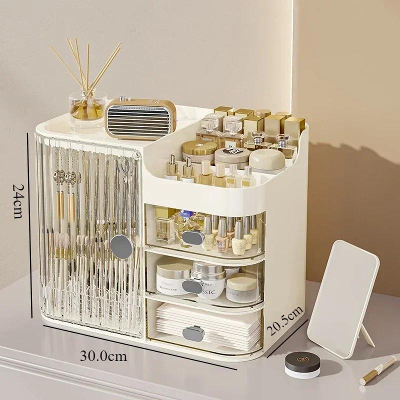 

Makeup Storage Box Dressing Table Storage Drawer Desktop Cabinet Lipstick Large Simple Three-dimensional Layered Storage Box