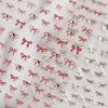 5D Versatile Black and White Bow Ribbon Bowknot Nail Sticker Crystal Diamond Nail Stickers Adhesive Decals Nail Art Decorations