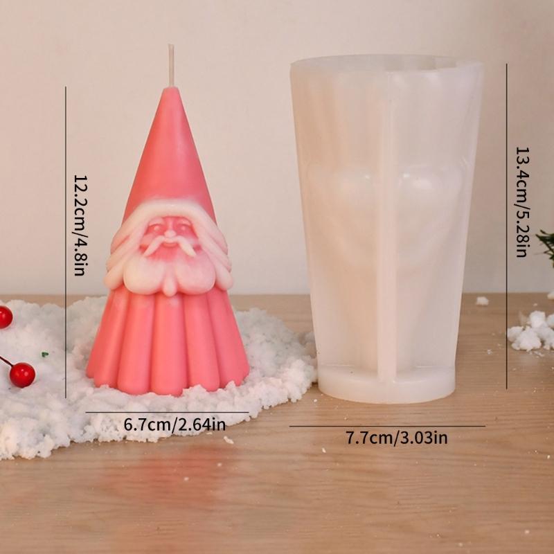 Santa Clause Shaped Silicone Soap Mold DIY Silicone Candle Molds Clay Mould Soap Making Molds Silicone Material for Soap