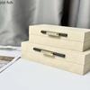 Leather Decoration Box Off White Jewelry Box Rectangle Storage Box Dressing Table Desktop Decoration Exquisite Home Decoration
