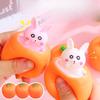 Stress Relief Squishy Carrot Rabbit Radish Cup Squeeze Telescopic Pop Up Music Pinch Toy Creative Birthday Gift Fidget Toys