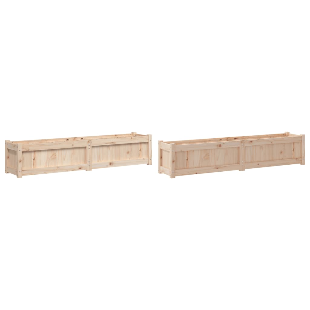 Vidaxl Garden Pots, 2 Pcs, Solid Pine Wood