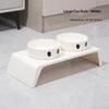 Elevated Pet Feeder Raised Stand With Double Stainless Steel Food Water Bowls For Small Medium Large Dogs Cats