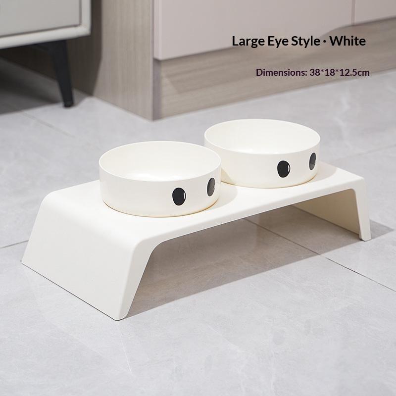 Elevated Pet Feeder Raised Stand With Double Stainless Steel Food Water Bowls For Small Medium Large Dogs Cats