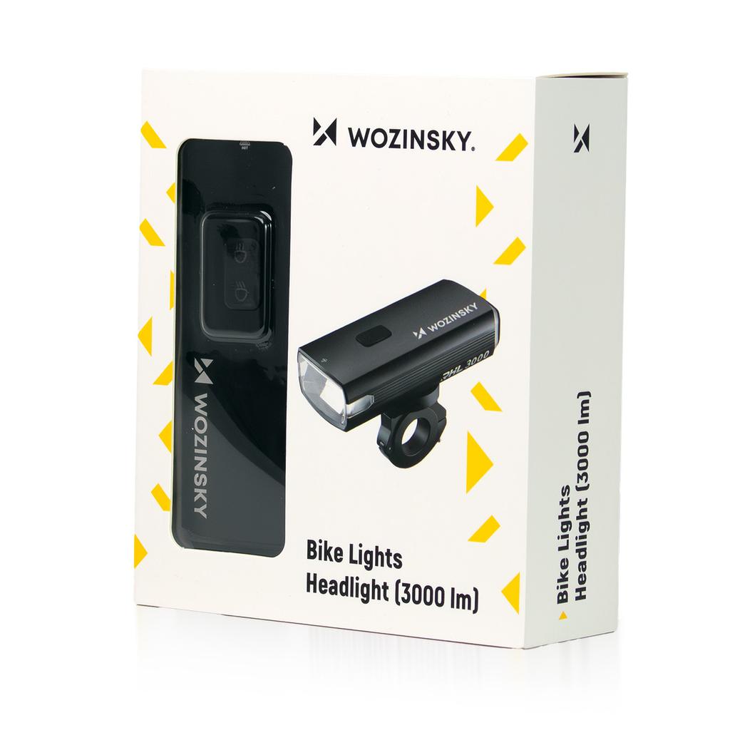 Front Bike Light with USB-C Cable 3000 lm - Black